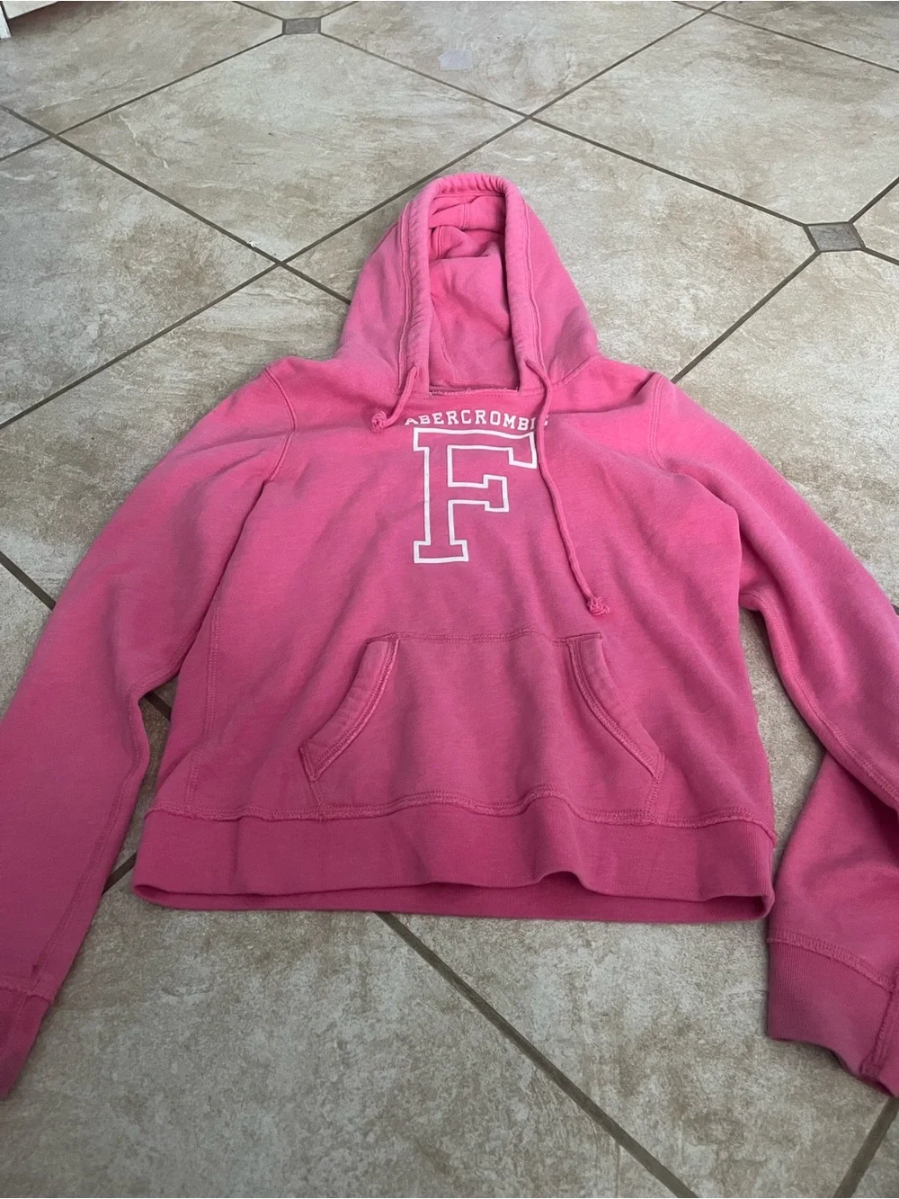 Abercrombie & Fitch Pink Cowl-Neck Hoodie Sweater